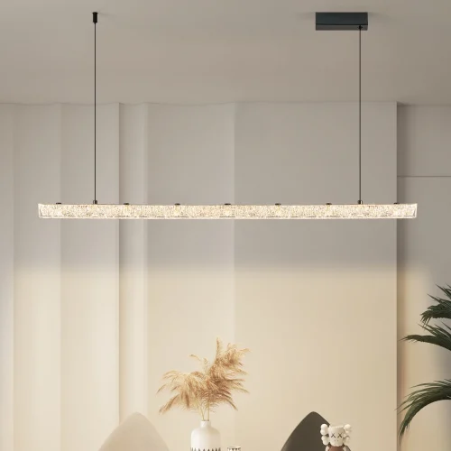 Modern minimalist restaurant chandelier designer model 2025 new long strip bar lamp kitchen lamps dining table lights