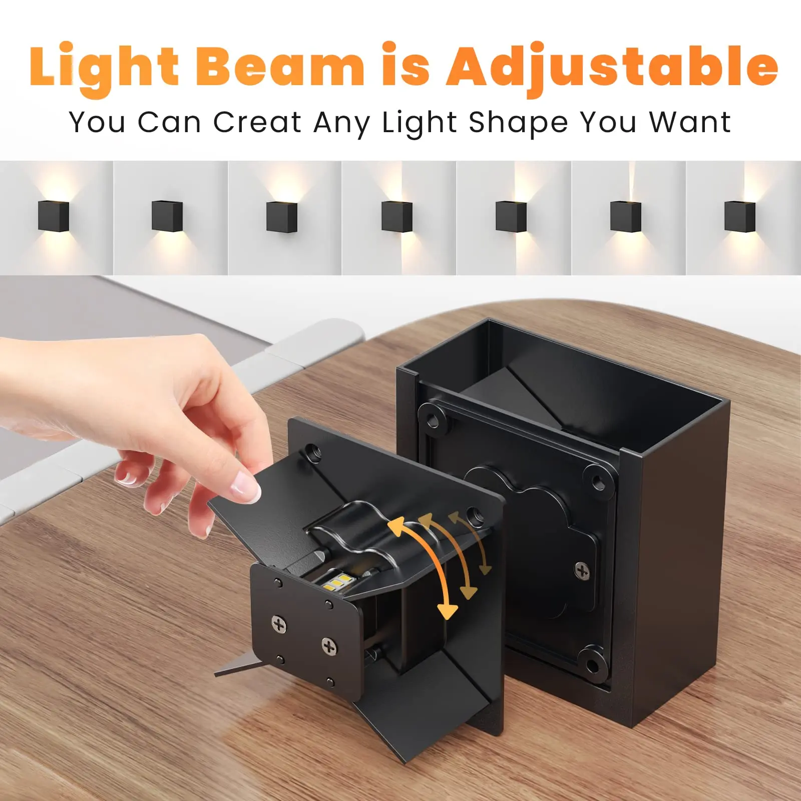 LED Wall Sconces 6W Modern Indoor Outdoor IP65 Wall Lamp, Up Down Wall Mount Lights for Living Room Hallway Bedroom - Image 3