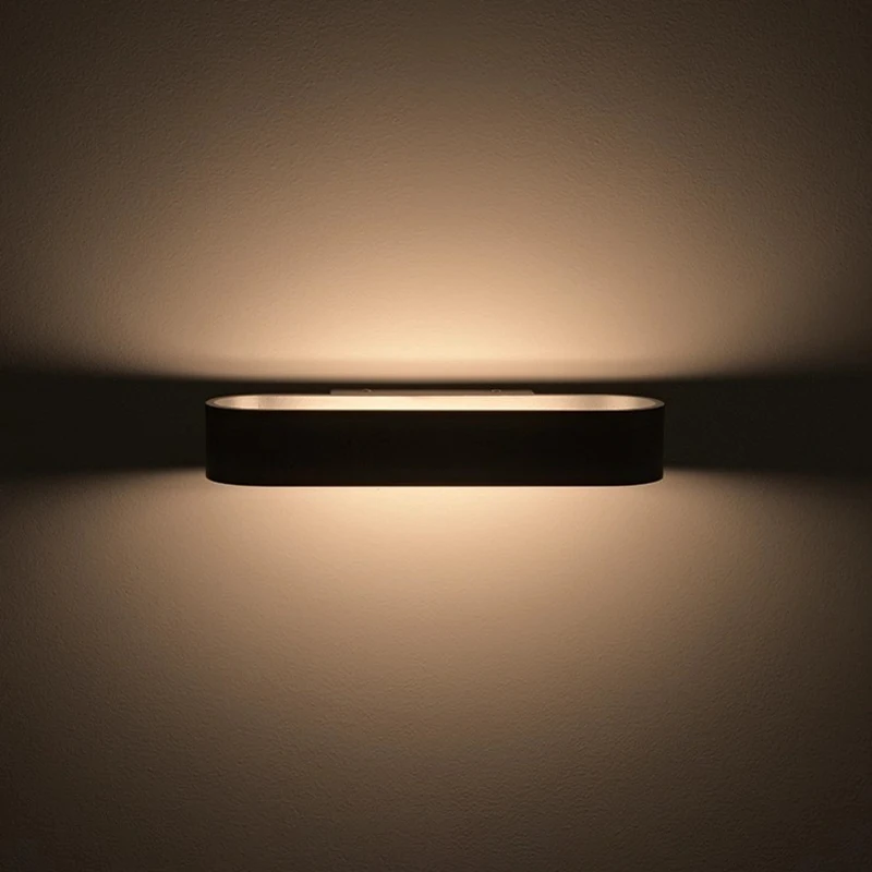 Indoor Wall Lamp LED Aluminum Lamp Bedroom Bedside Lamp Hallway Wall Light Black and White Lamp Body Lighting Fixture - Image 4