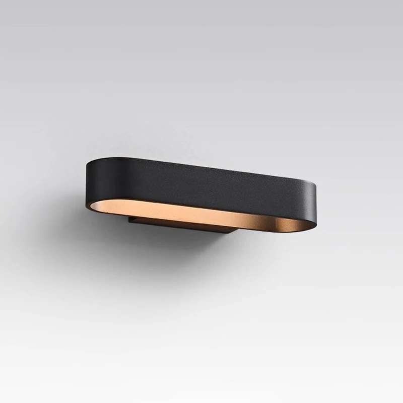 Indoor Wall Lamp LED Aluminum Lamp Bedroom Bedside Lamp Hallway Wall Light Black and White Lamp Body Lighting Fixture - Image 2